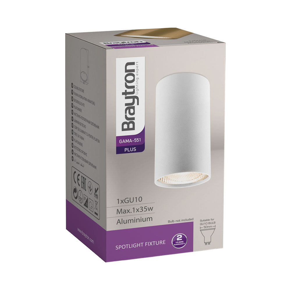 Schlanker GU10 Aufbauspot – Weiß, Aluminium, modern, 1x35W – Bild 8