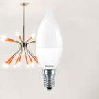 Braytron LED E14 Leuchtmittel 5W C37 3000K Warmweiß Kerzenform 450 Lumen – Bild 2