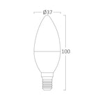 Braytron LED E14 Leuchtmittel 5W C37 3000K Warmweiß Kerzenform 450 Lumen – Bild 4