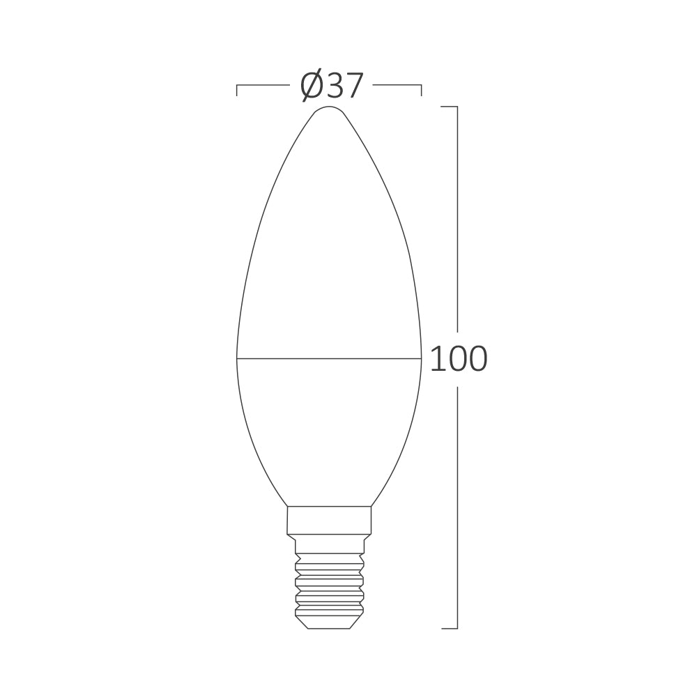 Braytron LED E14 Leuchtmittel 5W C37 3000K Warmweiß Kerzenform 450 Lumen – Bild 4