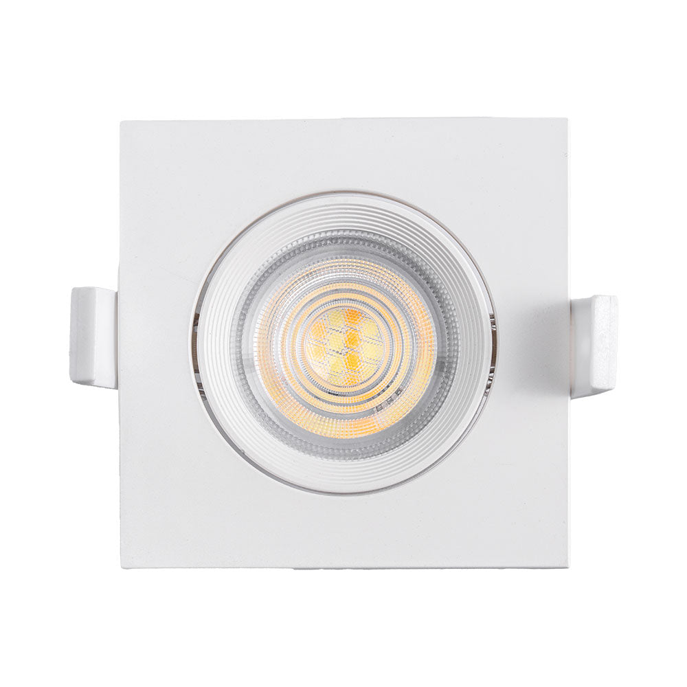 LED Eckig 7W Dimmbar Einbaustrahler schwenkbar 3in1 CCT Spot 650lm Warmweiß - Kaltweiß Ø68mm – Bild 4