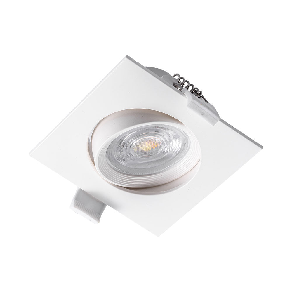 LED Eckig 7W Dimmbar Einbaustrahler schwenkbar 3in1 CCT Spot 650lm Warmweiß - Kaltweiß Ø68mm – Bild 5