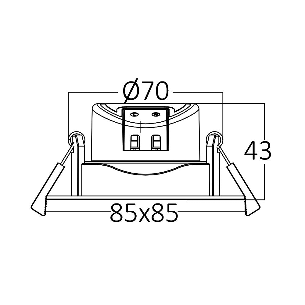 LED Eckig 7W Dimmbar Einbaustrahler schwenkbar 3in1 CCT Spot 650lm Warmweiß - Kaltweiß Ø68mm – Bild 8