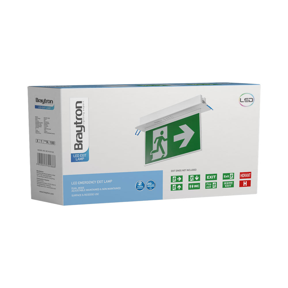 LED Einbau Fluchtweg Notleuchte Notlicht Fluchtwegleuchte Notausgang Notbeleuchtung 3W – Bild 4
