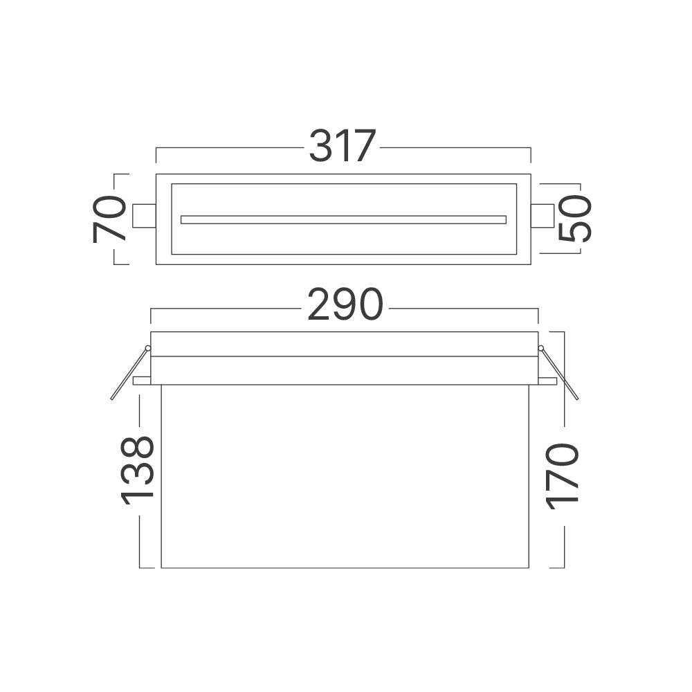 LED Einbau Fluchtweg Notleuchte Notlicht Fluchtwegleuchte Notausgang Notbeleuchtung 3W – Bild 5