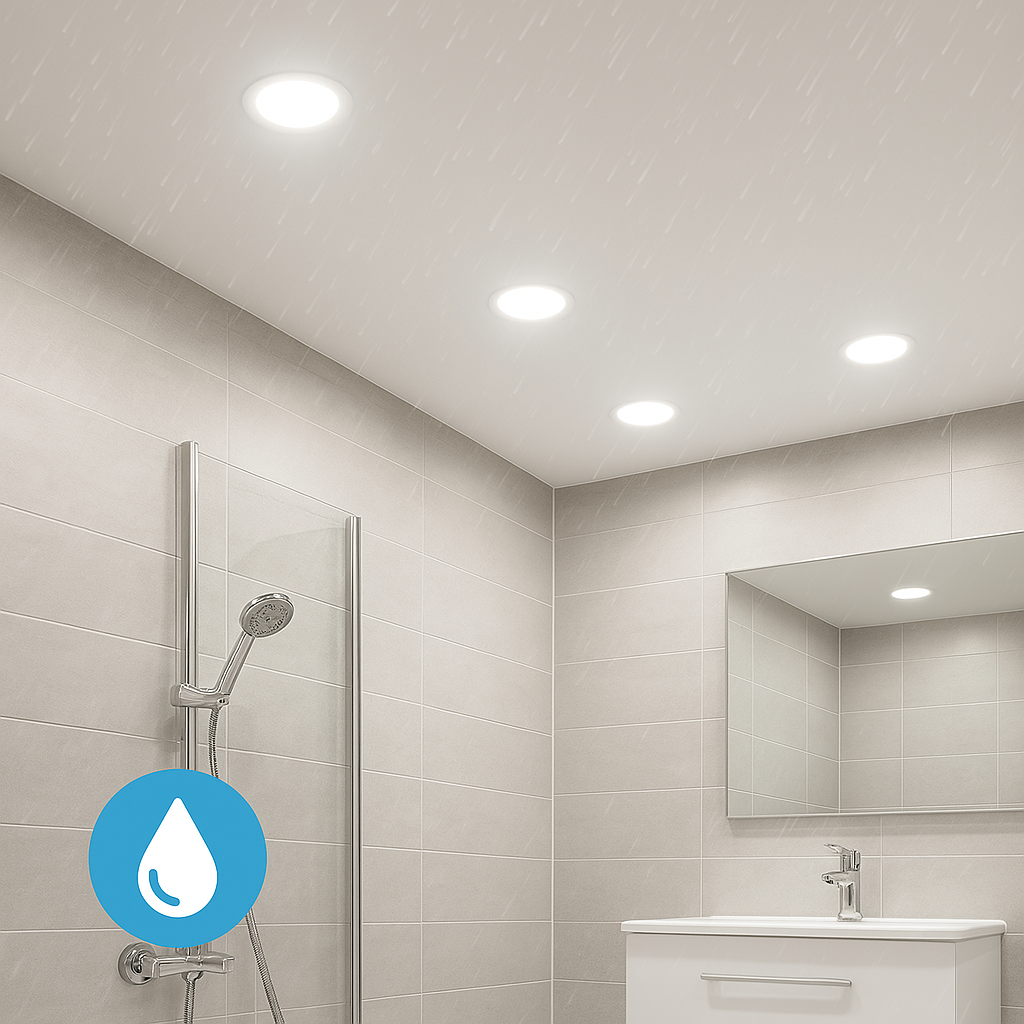 Braytron LED Einbaustrahler IP54 LED Spot 7W 3CCT Bad Einbauspot schwarz Feuchtraum 630 Lumen Weiß – Bild 2