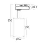 Braytron LED GU10 Schienenstrahler 1-Phasen-System, schwenkbar & drehbar Schwarz max. 10W – Bild 9