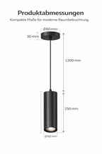 Braytron LED moderne Pendelleuchte zylindrisch Aluminium GU10 schwarz Hängelampe Küche Theke Ø6X25cm – Bild 9