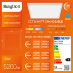 Braytron LED Panel Deckenleuchte 30-50W 3CCT 3000-6500K einstellbar Superhell Deckenlampe 60X60 cm – Bild 1