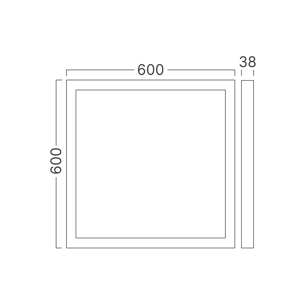 Braytron LED Panel Deckenleuchte 30-50W 3CCT 3000-6500K einstellbar Superhell Deckenlampe 60X60 cm – Bild 9