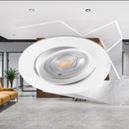 LED Rund 7W Dimmbar Einbaustrahler schwenkbar 3in1 CCT Spot 650lm Warmweiß - Kaltweiß Ø68mm – Bild 2