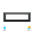 LED Außenwandleuchte 3W Schwarz IP65 3CCT – Bild 10
