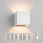 Braytron LED Wandlampe Außenleuchte Würfel Cube IP54 verstellbarer Lichtkegel G9 Fassung Weiß – Bild 2