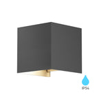 Braytron LED Wandlampe Außenleuchte Würfel Cube IP54 verstellbarer Lichtkegel G9 Fassung Dunkelgrau – Bild 3