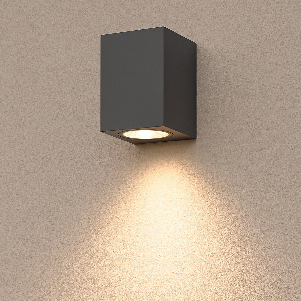 LED Wandleuchte Außen Anthrazit Eckig GU10 Down Außenwandleuchte Wandlampe IP44 – Bild 4