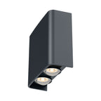 LED Wandleuchte Außen Anthrazit Strahler 4X1W UP&Down Außenwandleuchte CCT 3In1 IP65 – Bild 1