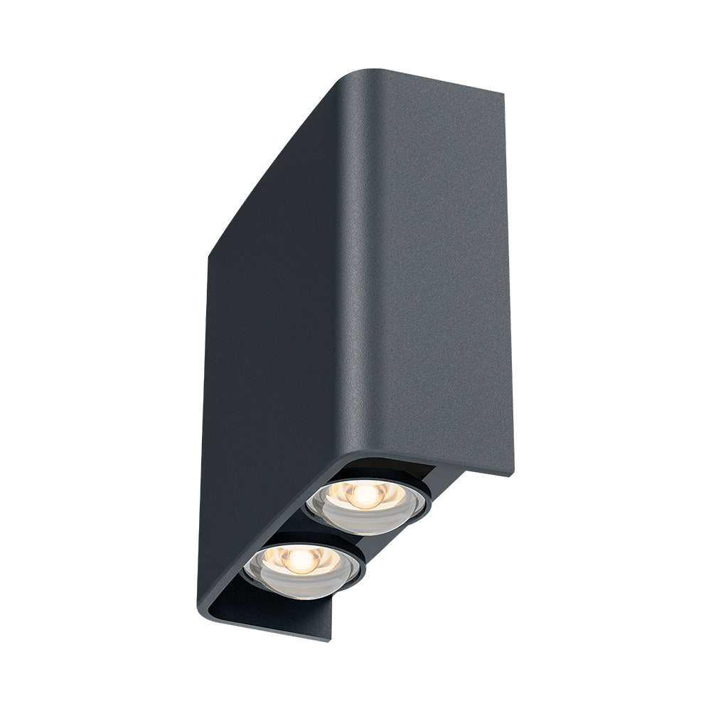 LED Wandleuchte Außen Anthrazit Strahler 4X1W UP&Down Außenwandleuchte CCT 3In1 IP65 – Bild 1