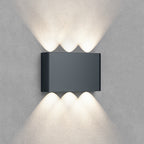LED Wandleuchte Außen Anthrazit Strahler 6X1W UP&Down Außenwandleuchte CCT 3In1 IP65 – Bild 1