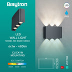 LED Wandleuchte Außen Anthrazit Strahler 6X1W UP&Down Außenwandleuchte CCT 3In1 IP65 – Bild 2