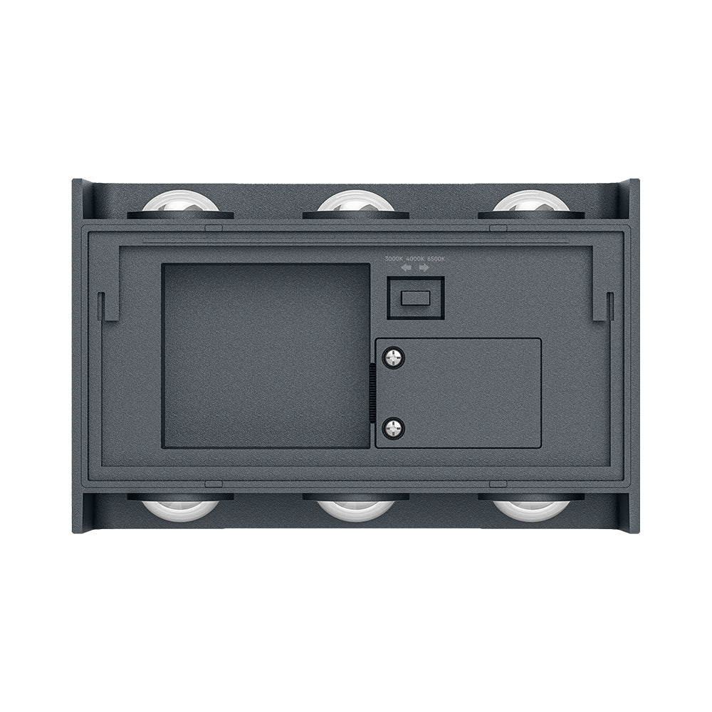 LED Wandleuchte Außen Anthrazit Strahler 6X1W UP&Down Außenwandleuchte CCT 3In1 IP65 – Bild 4