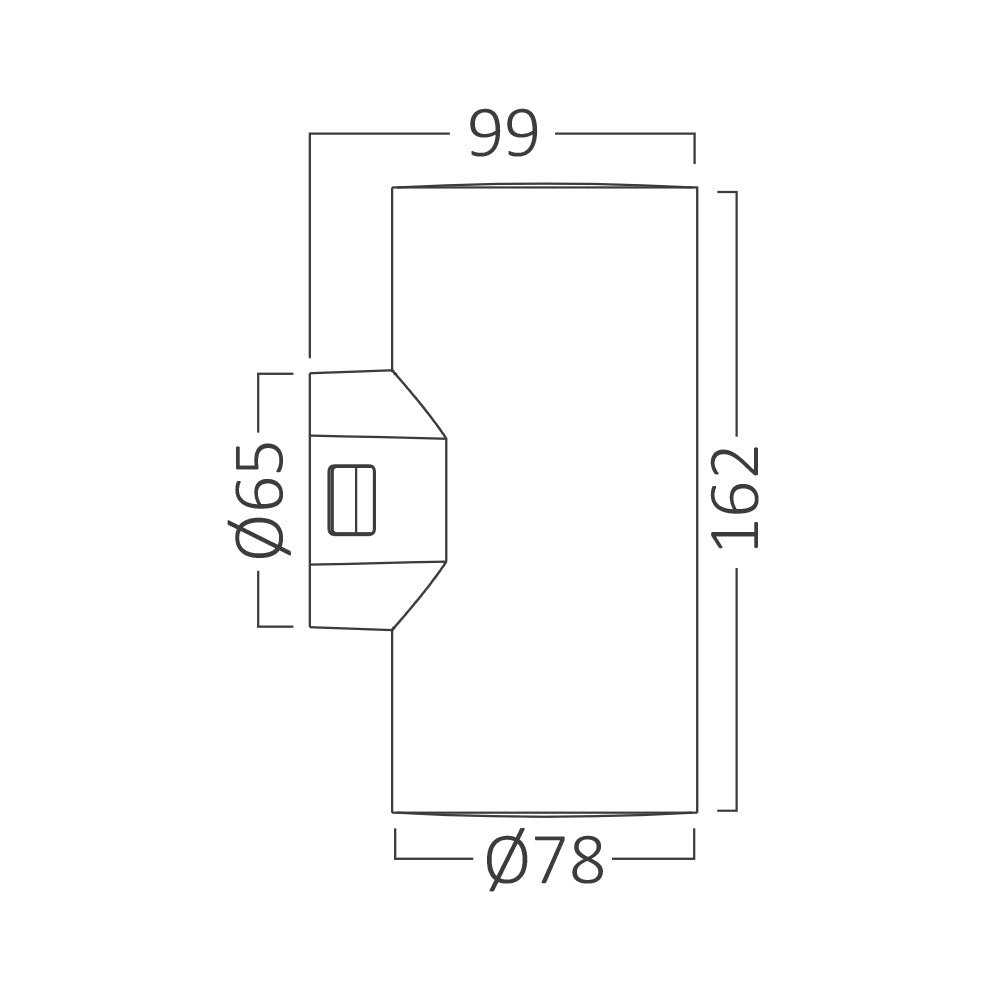 LED Wandleuchte Außen Zylinder Rund 2X 9W IP65 3in1 Up&Down Außenlampe Wandlicht – Bild 4