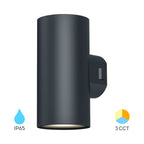 LED Wandleuchte Außen Zylinder Rund 2X 9W IP65 3in1 Up&Down Außenlampe Wandlicht – Bild 6