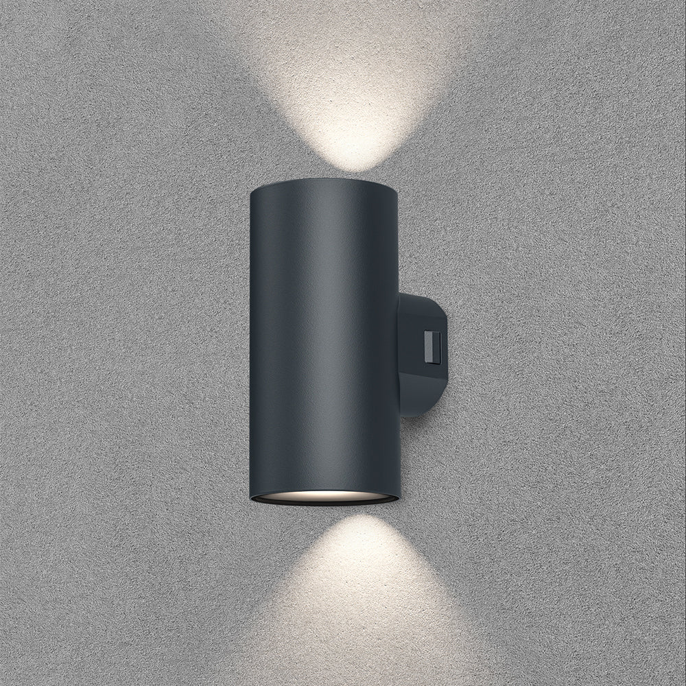 LED Wandleuchte Außen Zylinder Rund 2X 9W IP65 3in1 Up&Down Außenlampe Wandlicht – Bild 7