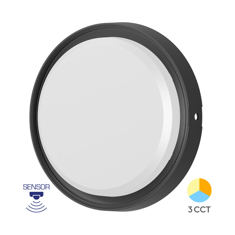 Braytron LED Wandleuchte Deckenleuchte Bewegungsmelder 18W IP65 3in1 Außenleuchte schwarz – Bild 7