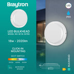 Braytron LED Wandleuchte Deckenleuchte Bewegungsmelder Sensor 18W IP65 3in1 Außenleuchte weiß – Bild 3