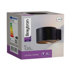 Braytron LED Wandleuchte Schwarz Rund up&down Außenwandleuchte Wandlampe IP20 8W Warmweiß – Bild 12