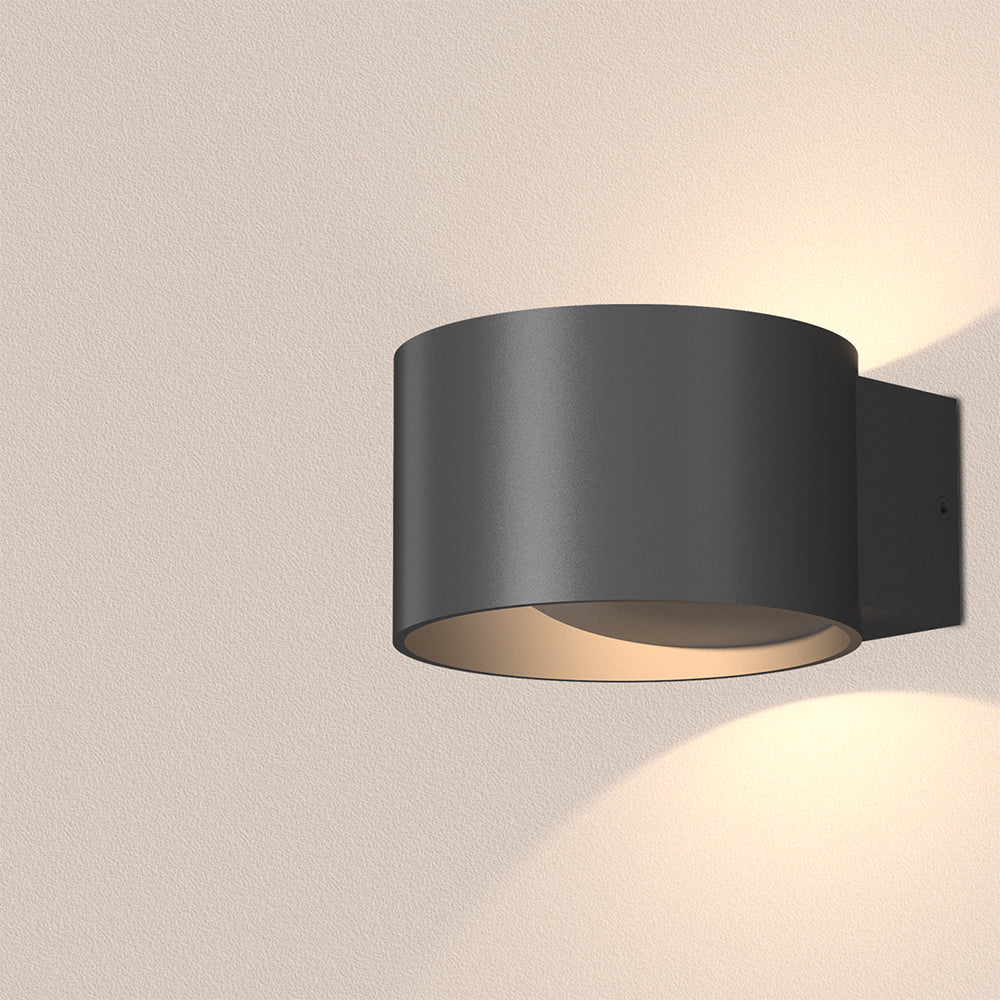 Braytron LED Wandleuchte Schwarz Rund up&down Außenwandleuchte Wandlampe IP20 8W Warmweiß – Bild 13