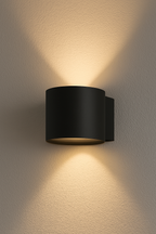 Braytron LED Wandleuchte Schwarz Rund up&down Außenwandleuchte Wandlampe IP20 8W Warmweiß – Bild 4