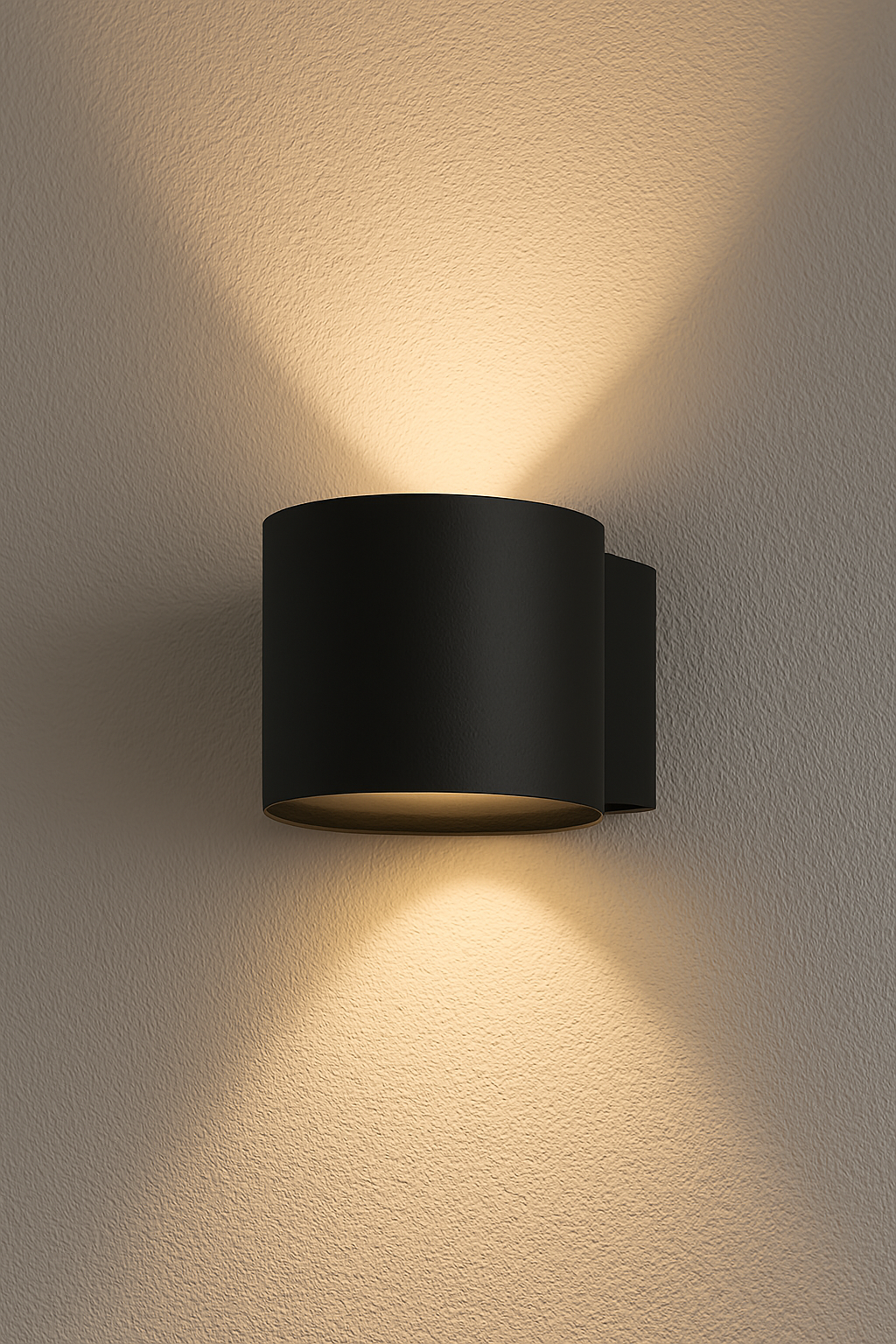 Braytron LED Wandleuchte Schwarz Rund up&down Außenwandleuchte Wandlampe IP20 8W Warmweiß – Bild 4