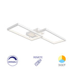 Braytron Moderne Designer LED Deckenleuchte dimmbar 3CCT 3000–6500K mit Fernbedienung 40W Rechteck – Bild 1