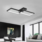 Moderne Designer LED Deckenleuchte dimmbar 3CCT 3000–6500K mit Fernbedienung 40W Rechteck schwarz – Bild 2