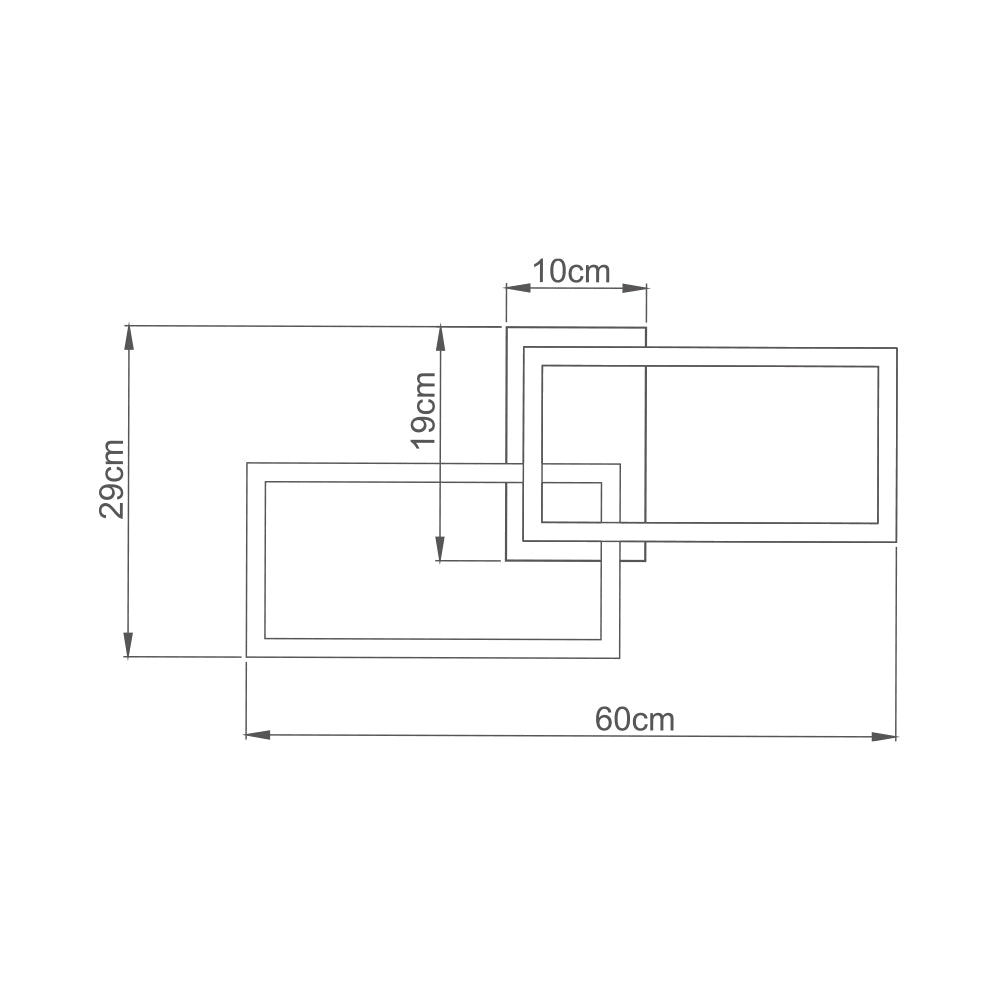 Moderne Designer LED Deckenleuchte dimmbar 3CCT 3000–6500K mit Fernbedienung 40W Rechteck schwarz – Bild 4