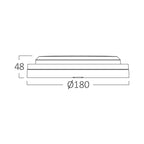 Braytron moderne LED Wandleuchte Deckenleuchte Deckenlicht 12W IP65 3in1 Außenleuchte Eingang weiß – Bild 6