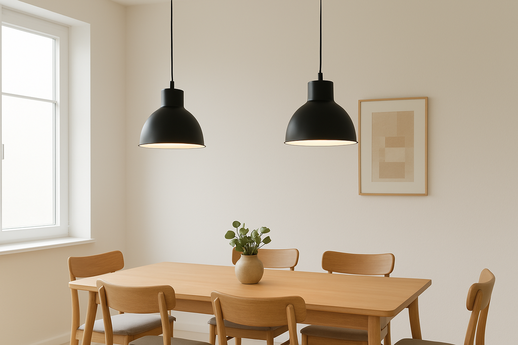 Braytron Pendelleuchte Hängelampe E27 Fassung, Modernes Design, Schwarz rund für Wohnräume – Bild 4