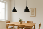 Braytron Pendelleuchte Hängelampe E27 Fassung, Modernes Design, Schwarz rund für Wohnräume – Bild 4