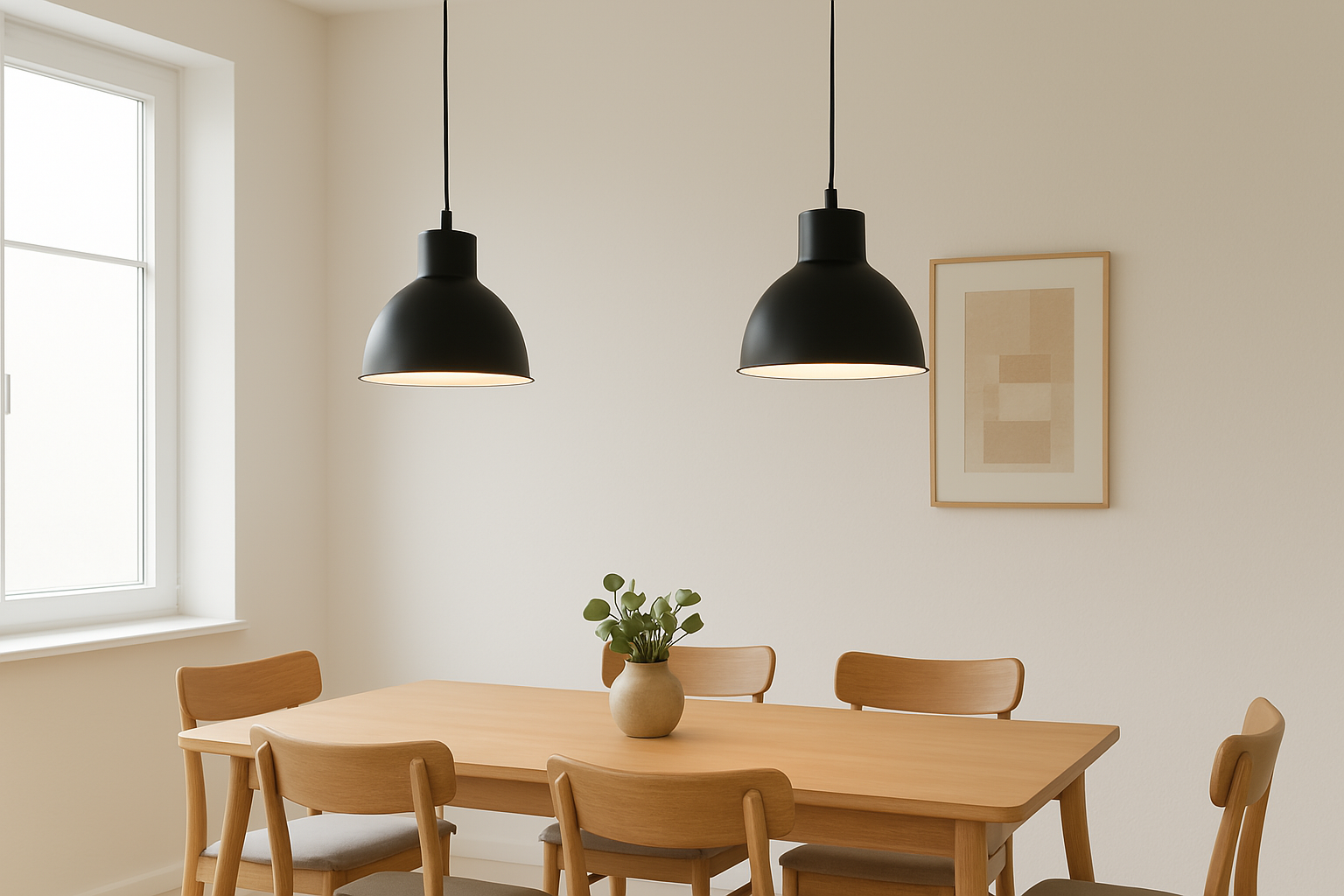 Braytron Pendelleuchte Hängelampe E27 Fassung, Modernes Design, Schwarz rund für Wohnräume – Bild 4