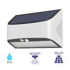 Solar LED Wandleuchte 6W 6500K Außenleuchte mit Bewegungssensor Dämmerungssensor IP54 Akkubetrieben – Bild 1