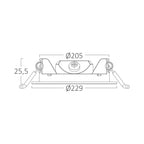 Ultraslim LED Einbaustrahler 18W Weiß Ø229mm | 1760 Lumen | 3CCT 3000K/4000K/6500K | 26mm – Bild 8
