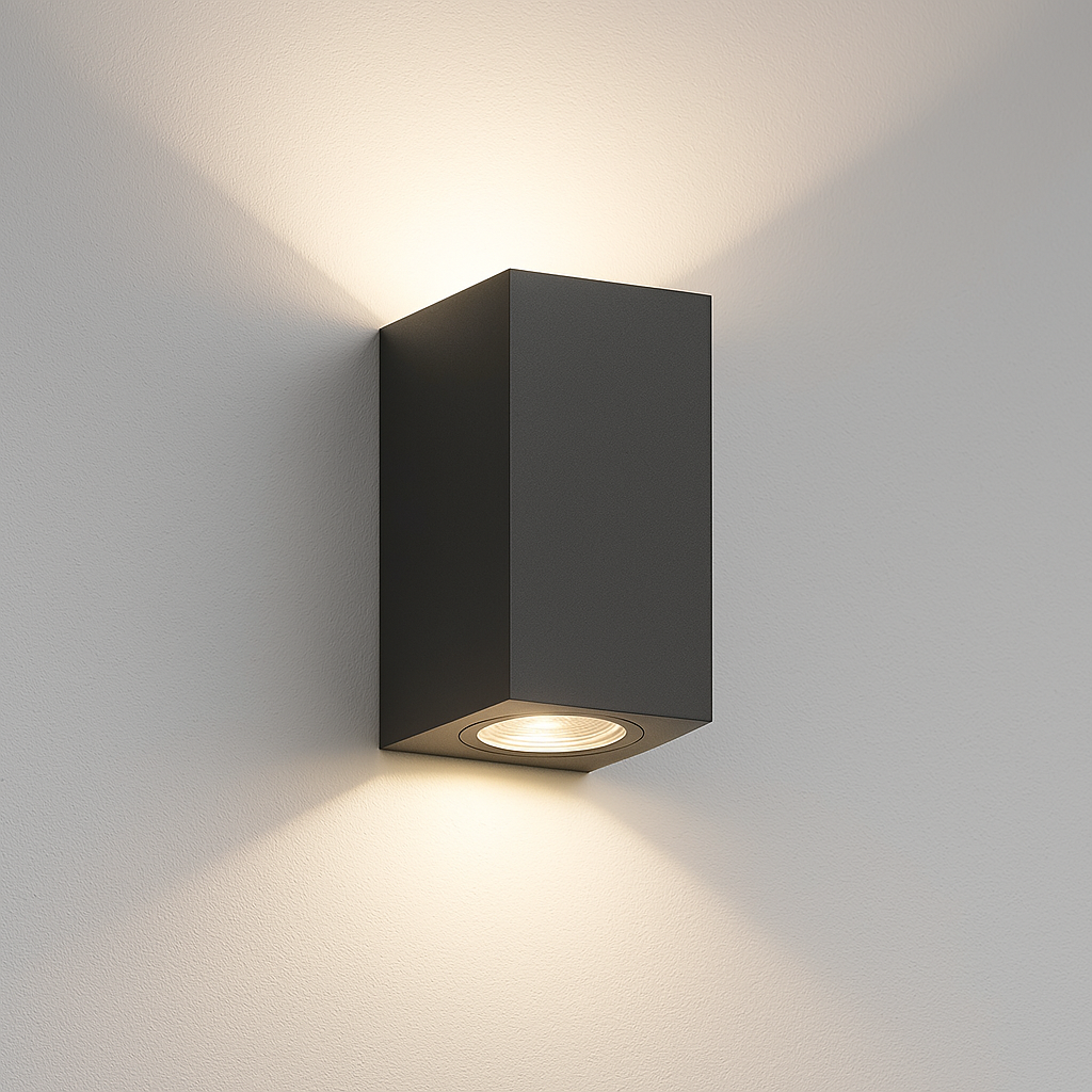 Braytron Wandleuchte Außen Anthrazit Eckig Modern IP44 GU10 Up&Down Außenlampe Wandlicht Terasse – Bild 1