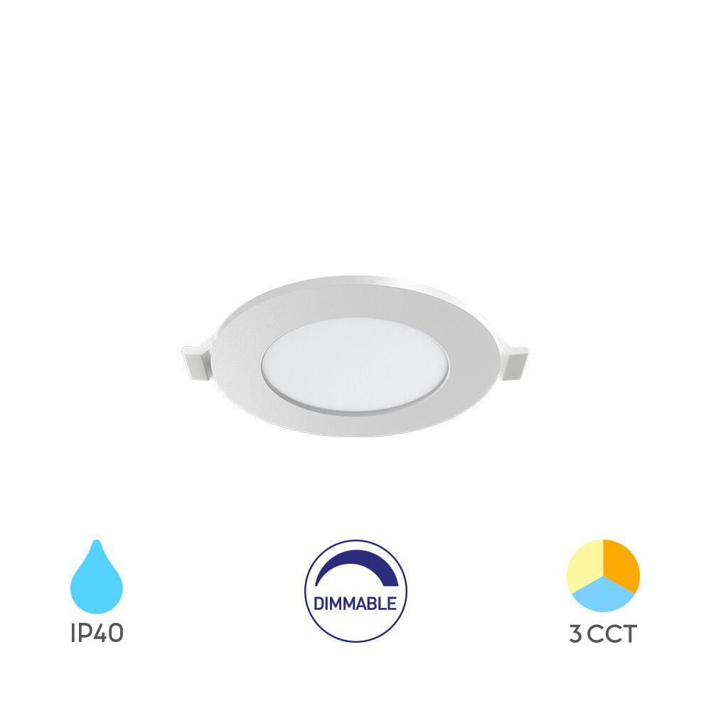 Braytron 4W LED Panel Dimmbar Einbauspot Einbaustrahler Deckenstrahler Flach IP40 CCT 3in1 280 Lumen – Bild 8