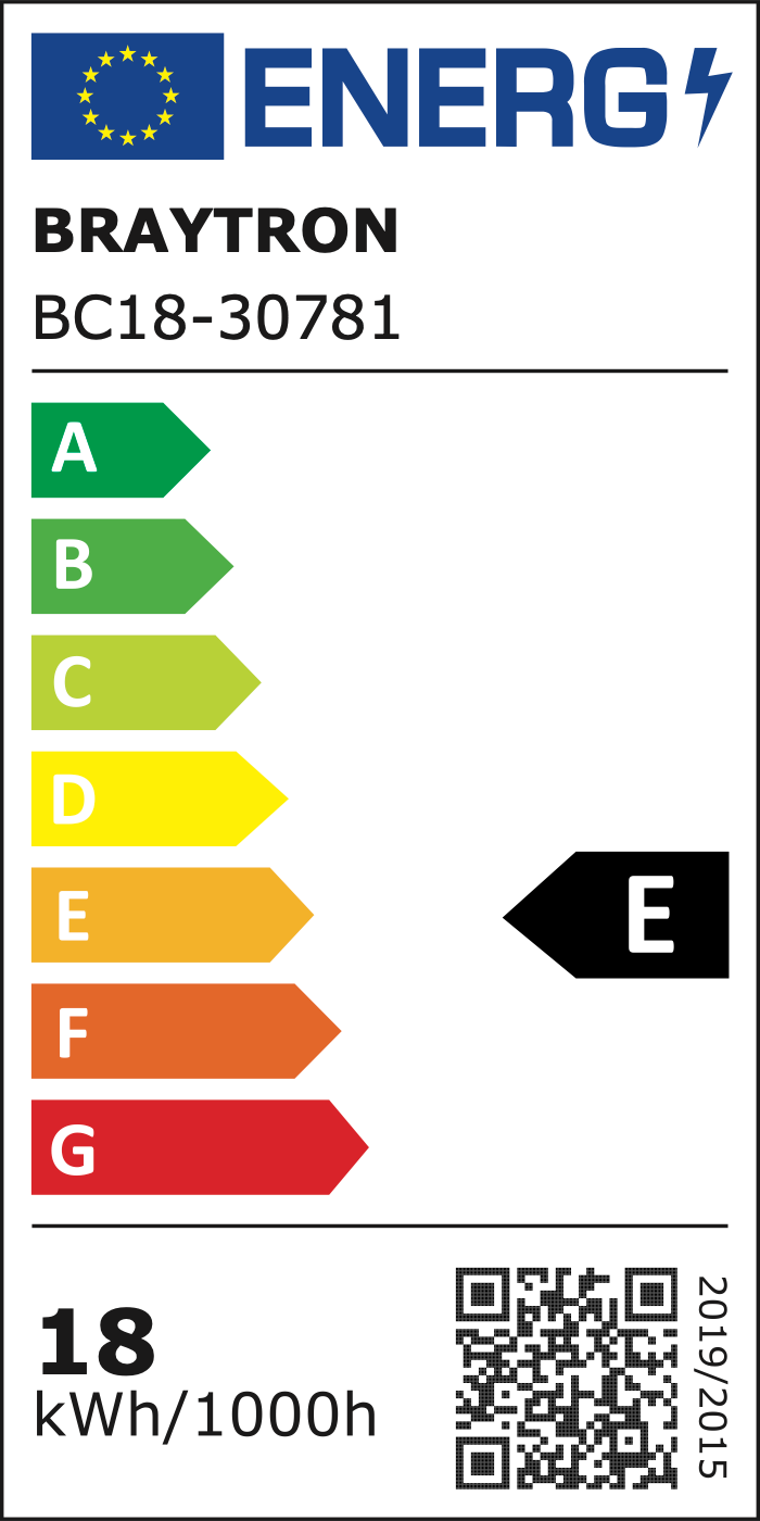 EU-Energielabel – Klasse E