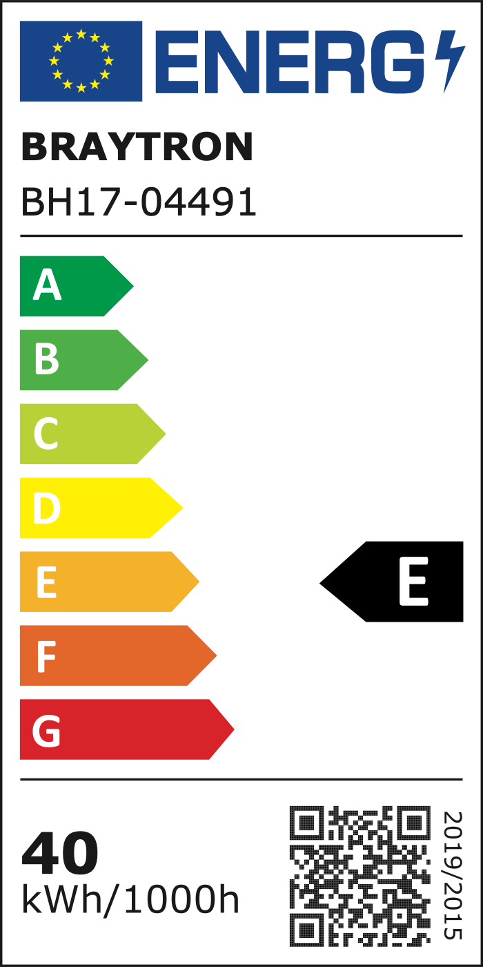 EU-Energielabel – Klasse E